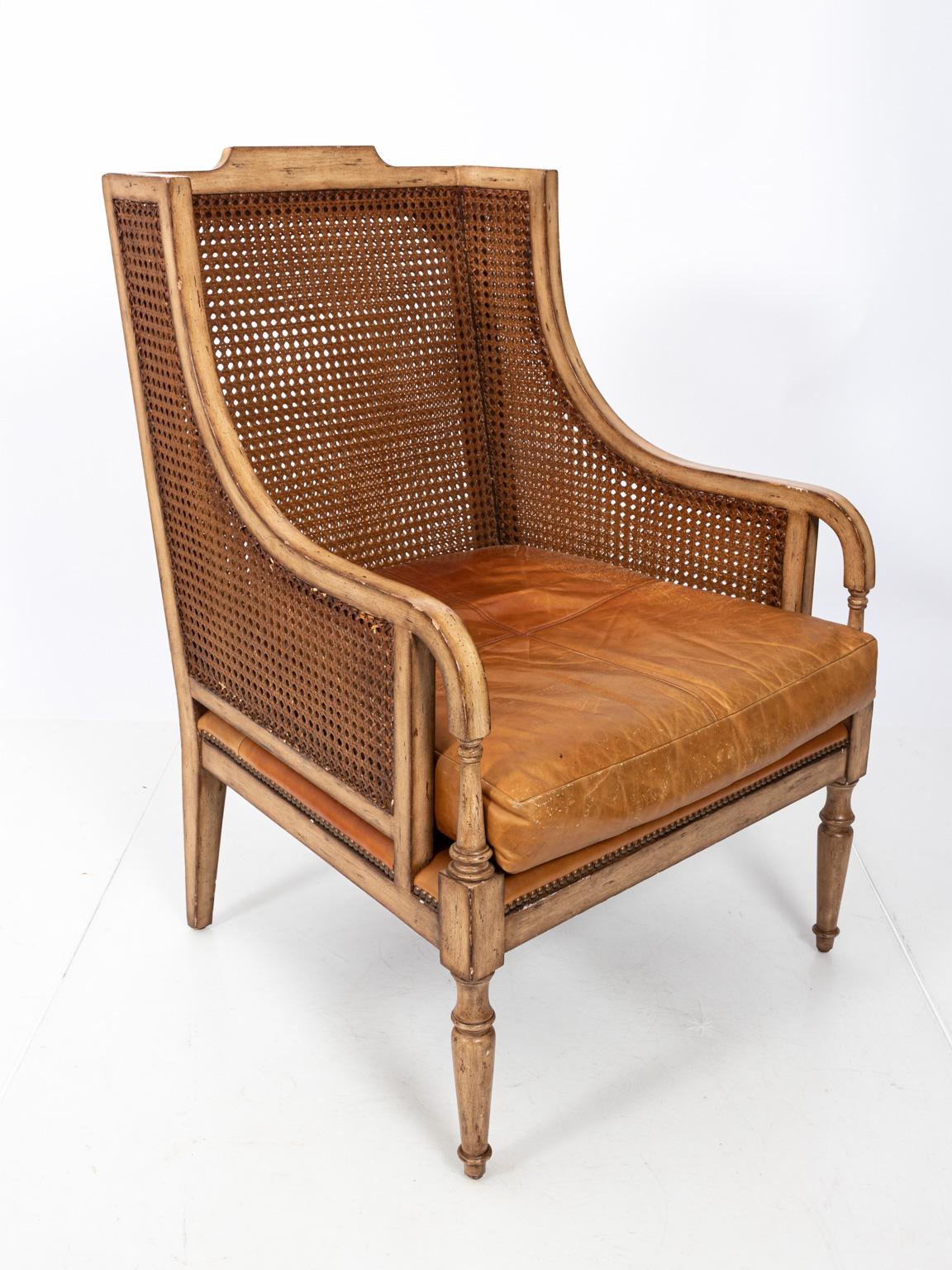 Pair of Vintage Sarreid Ltd. Cane Back Chairs 11