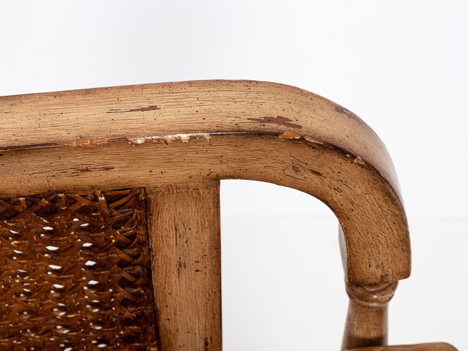 Pair of Vintage Sarreid Ltd. Cane Back Chairs 13