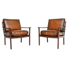 Pair of Vintage Scandinavian Armchairs by Frederik Kayser