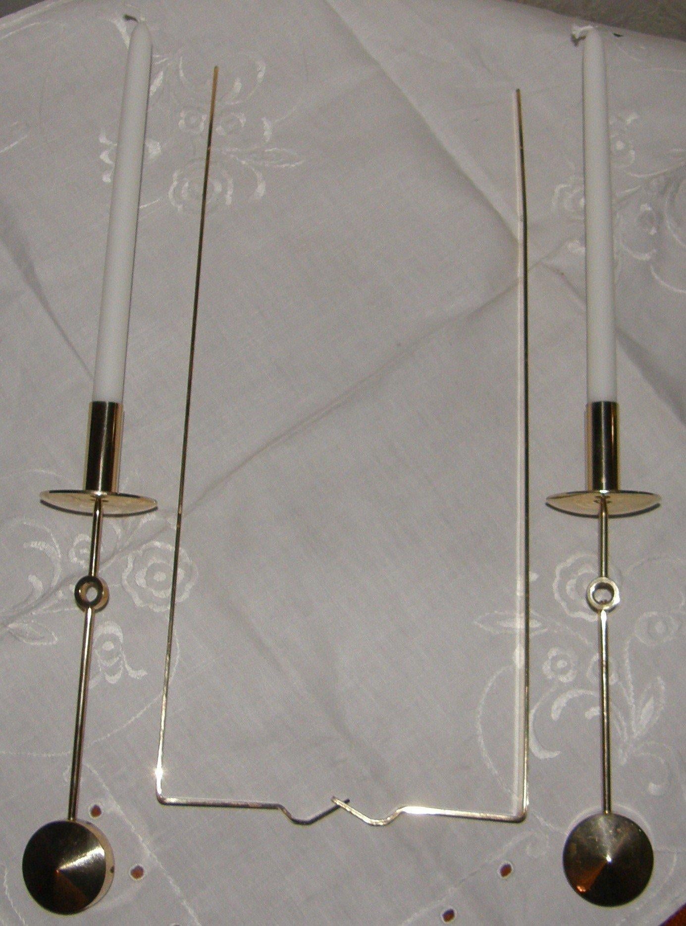 Pair of Vintage Scandinavian Brass Candlesticks by Pierre Forsell, 1960 Sweden In Good Condition In Lège Cap Ferret, FR