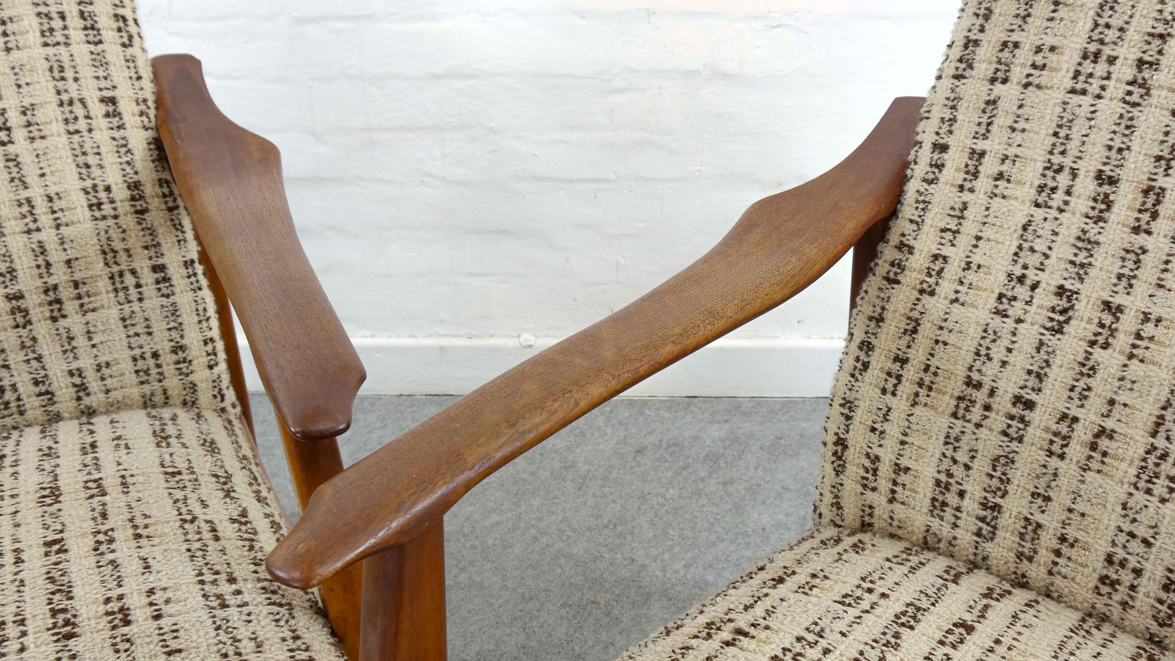 Pair of Vintage Scandinavian Easy Chairs, Lounge Chairs in Teak, 1960s 4