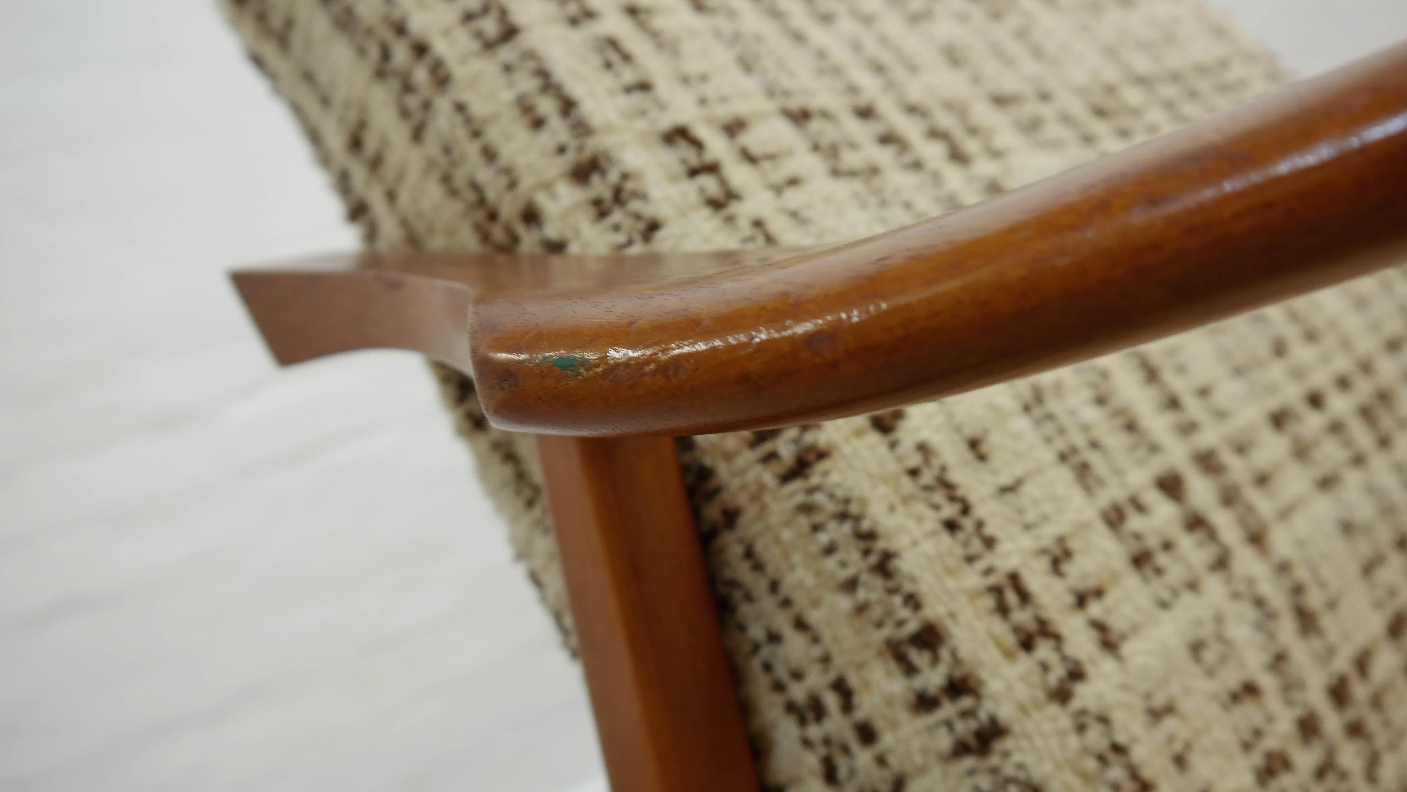 Coppia di Easy Chair scandinave vintage, sedie da salotto in teak, anni '60 in vendita 8