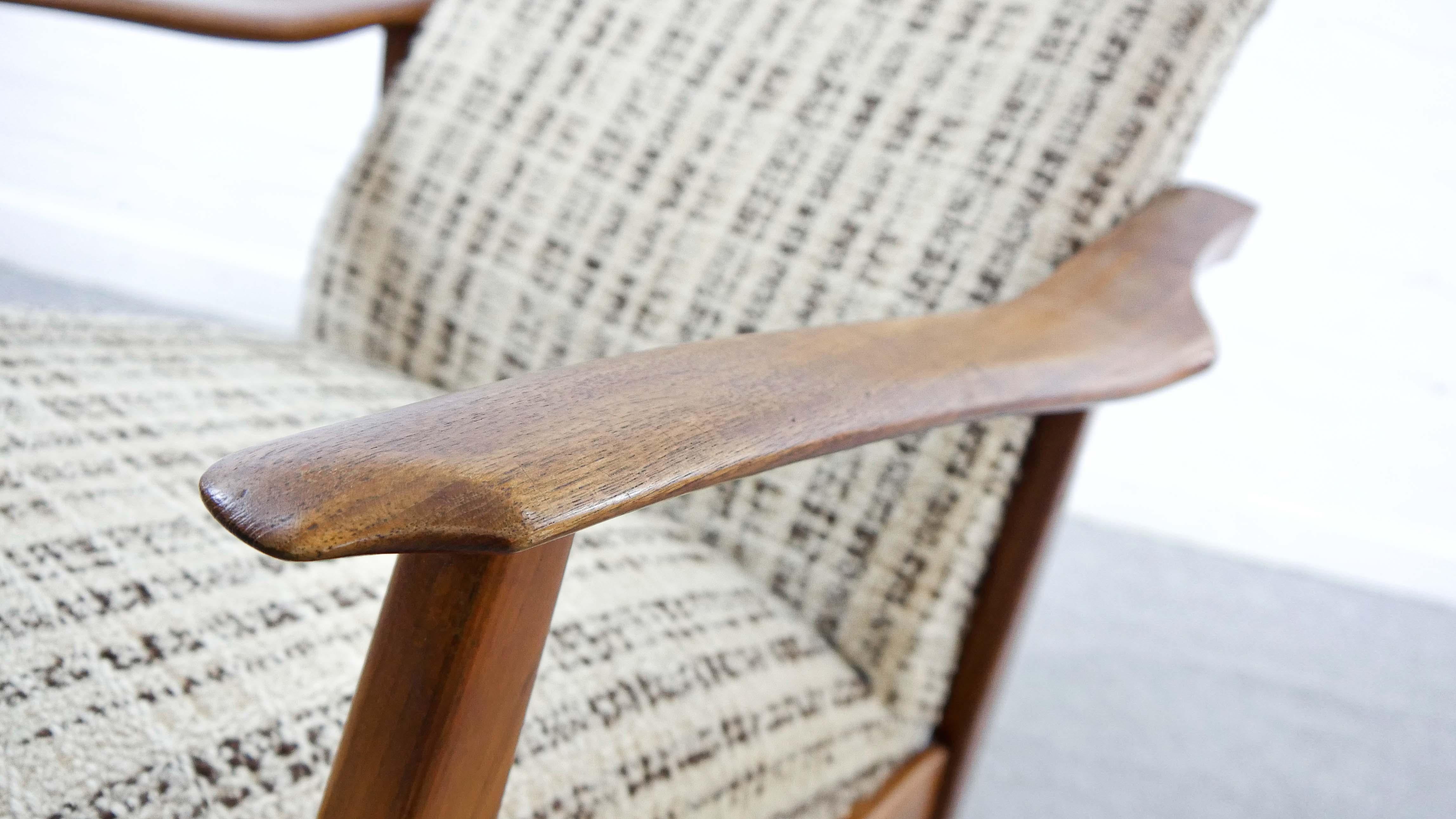 Teck Paire de fauteuils scandinaves vintage, fauteuils de salon en teck, années 1960 en vente