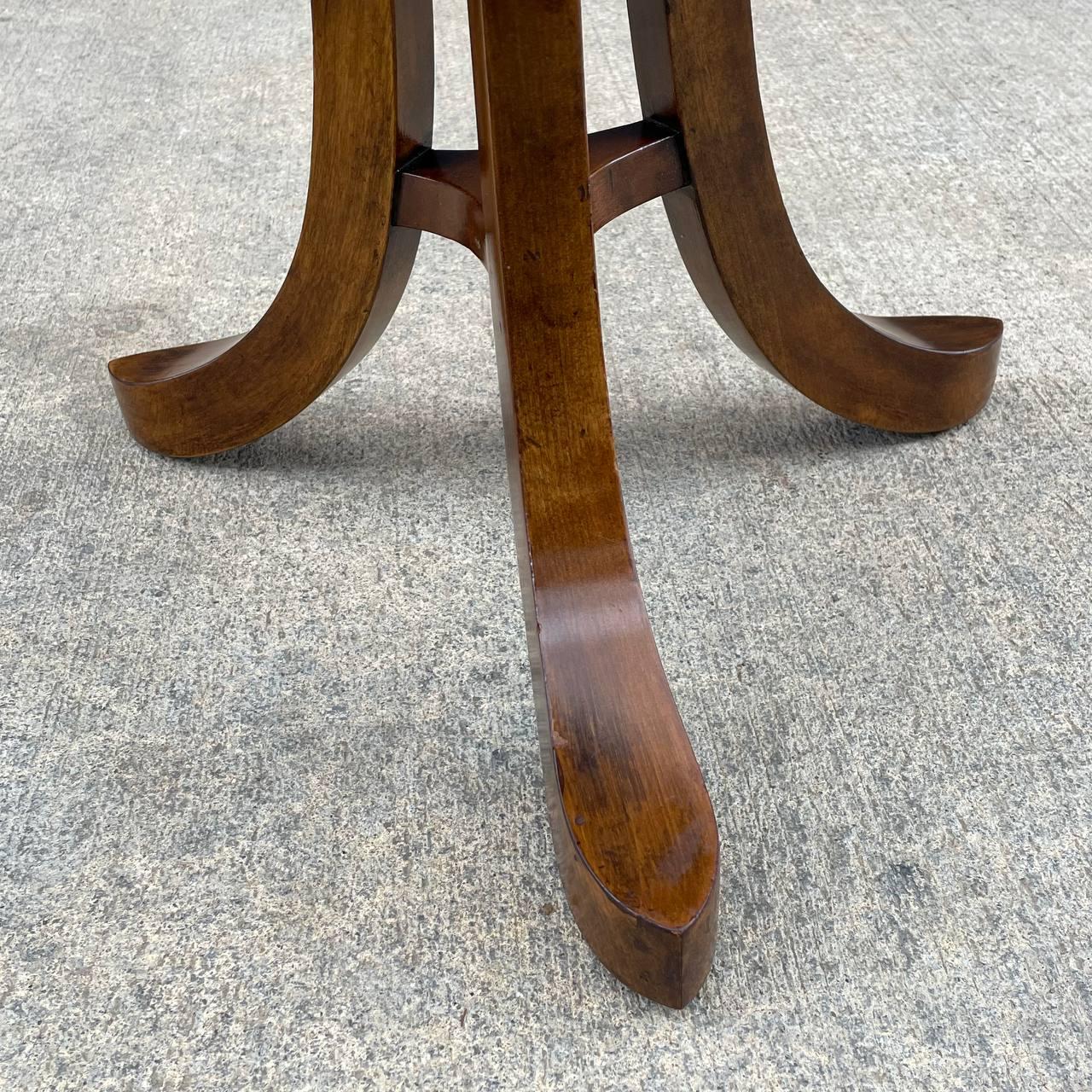 Pair of Vintage Sculpted Mahogany Tripod Stools by Smith & Watson For Sale 6