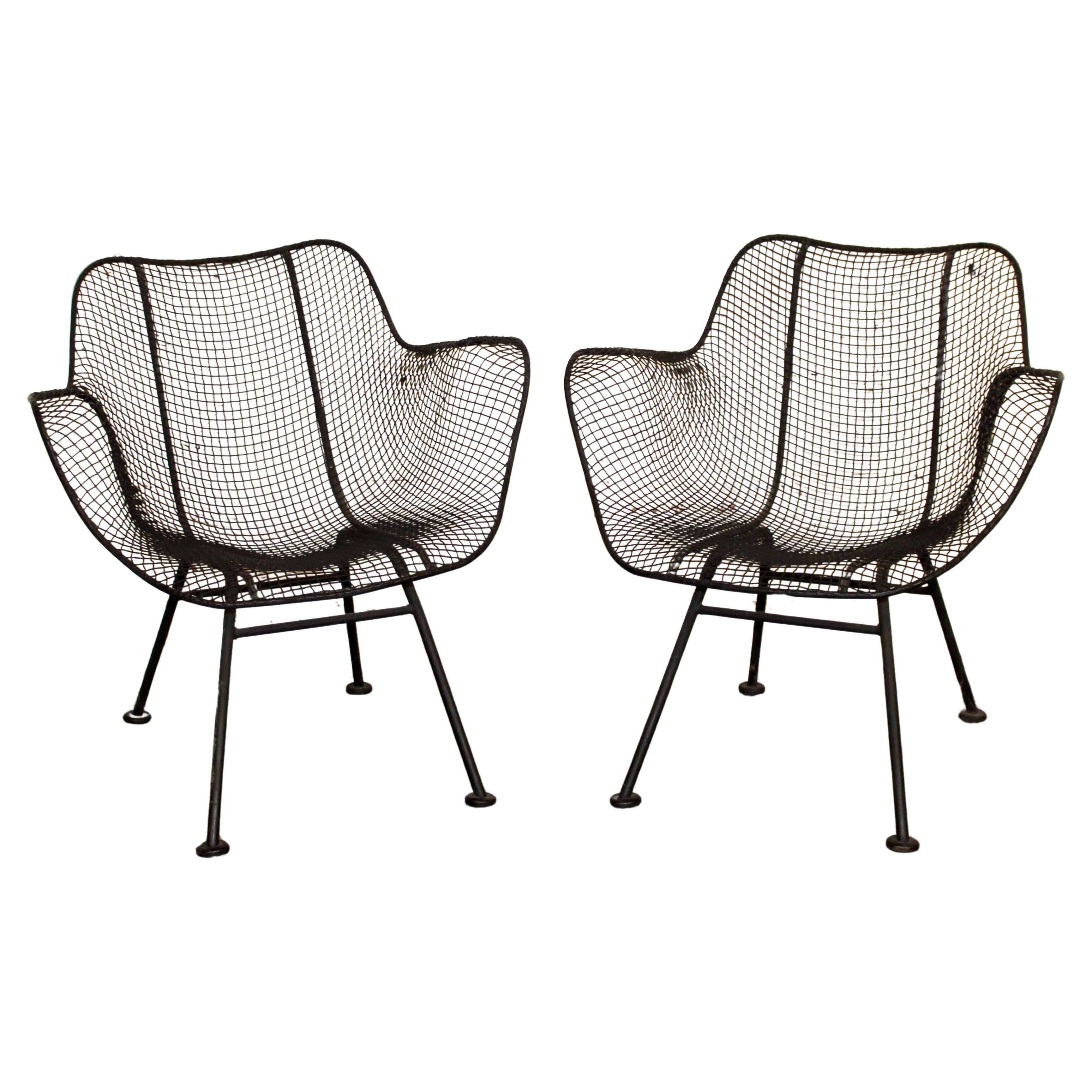 Pair of Vintage 'Sculptura' Patio Armchairs by Russell Woodard