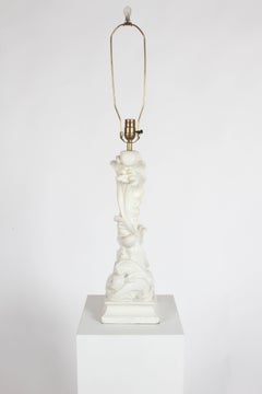 Pareja de lámparas vintage de escayola estilo Serge Roche