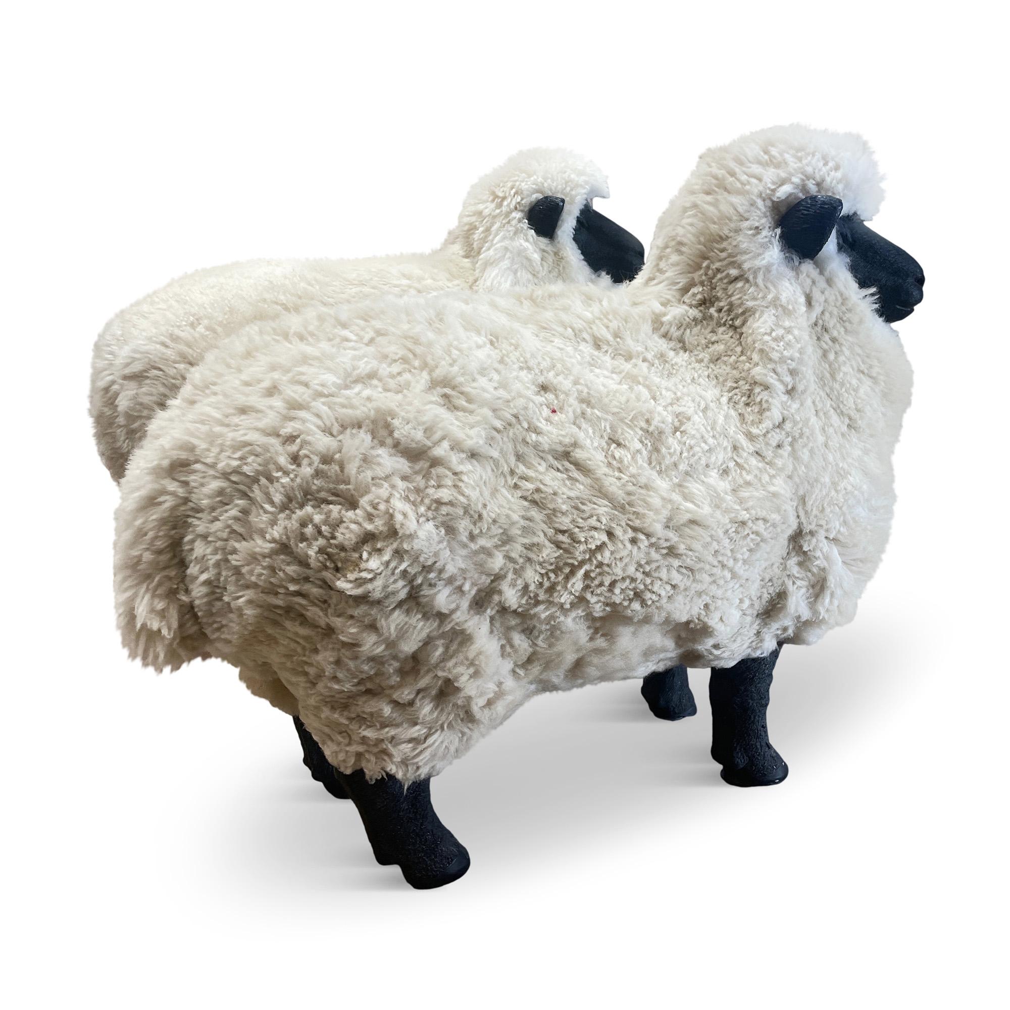 François-Xavier Lalanne Style Sheep Ottoman (pair) In Good Condition For Sale In Los Angeles, CA