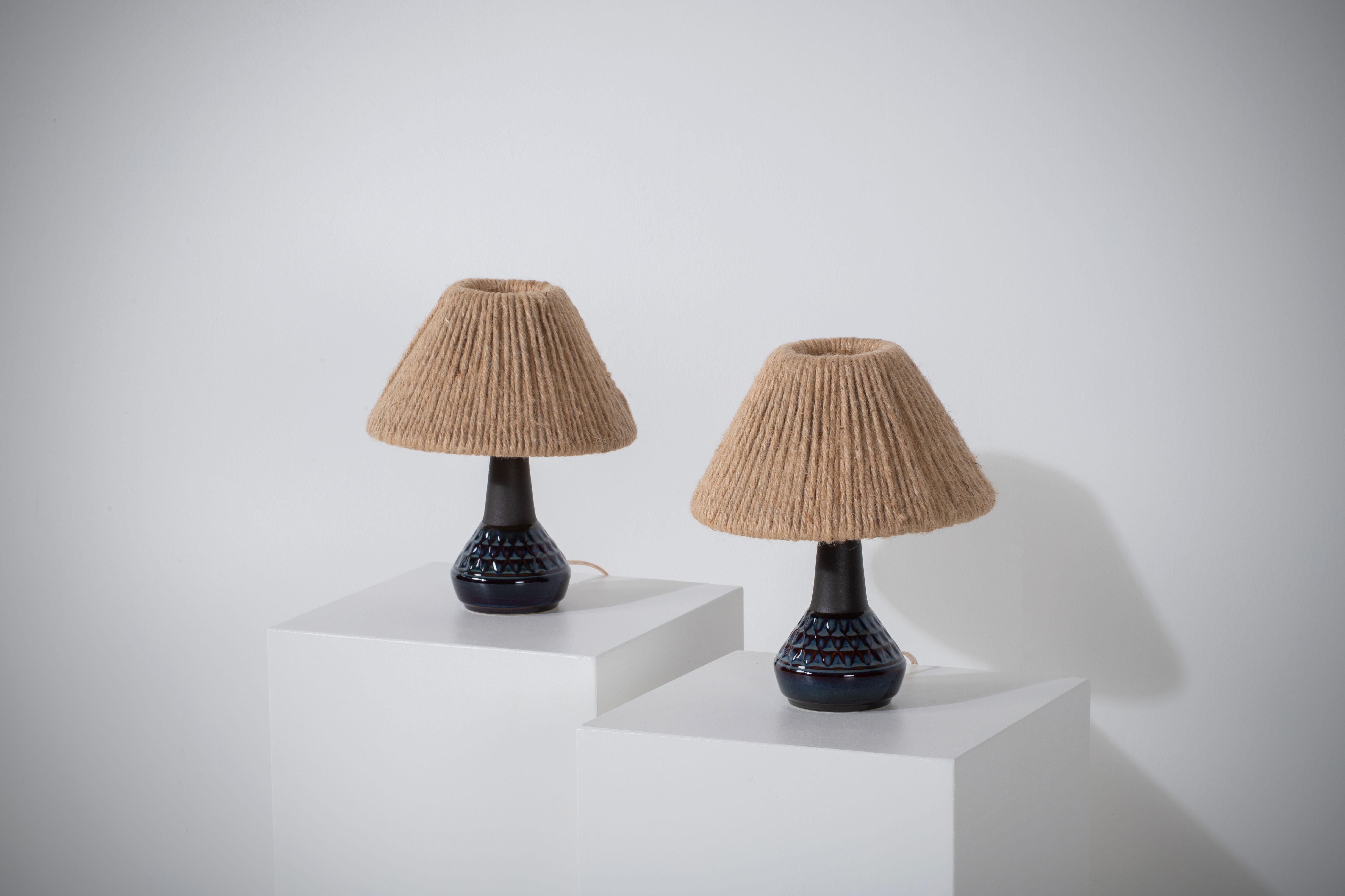 Mid-Century Modern Pair of Vintage Søholm Table Lamps, Designed by Einar Johansen For Sale
