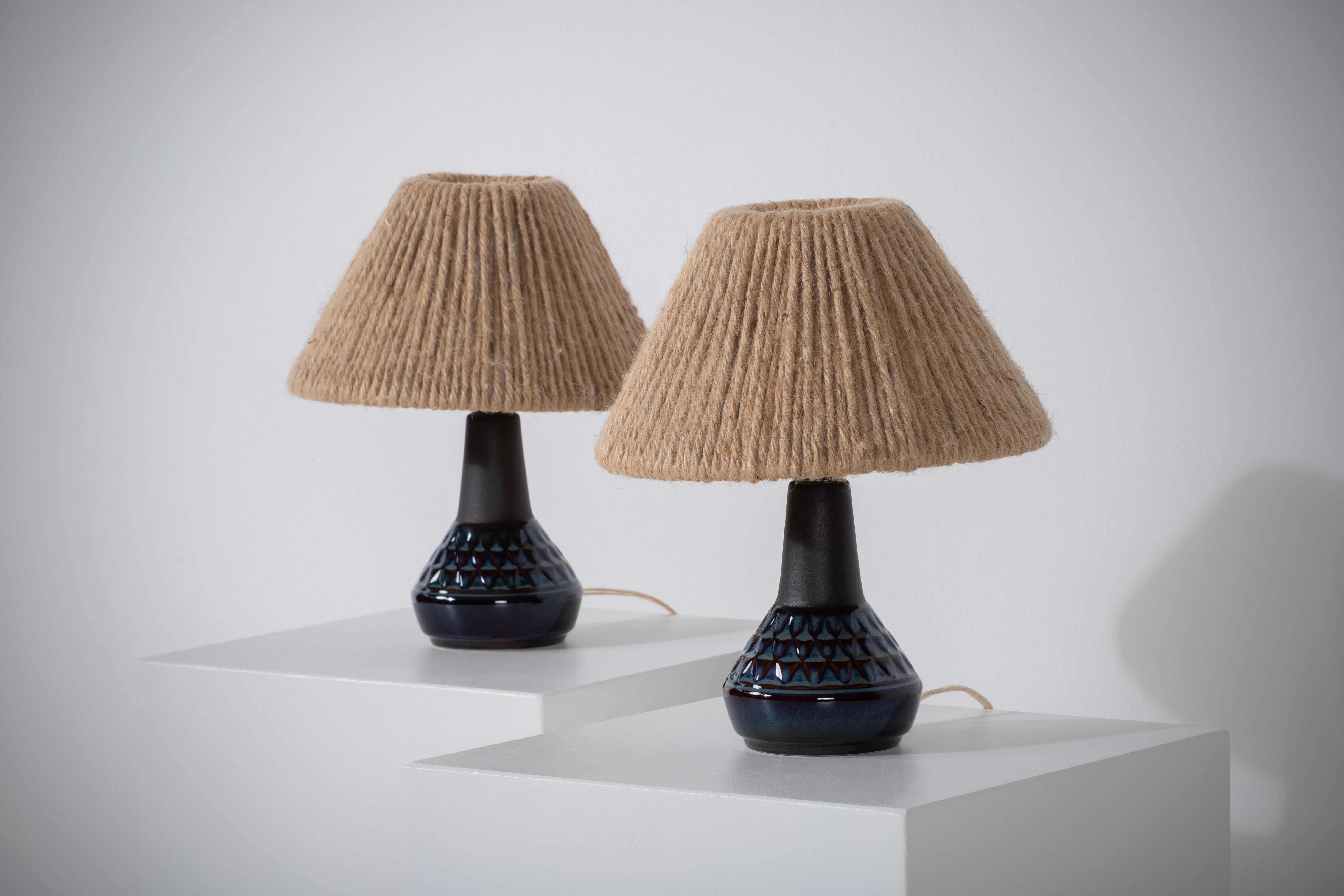 Paar Vintage Søholm Tischlampen, entworfen von Einar Johansen im Angebot 1