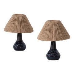 Pareja de lámparas de mesa Søholm vintage, diseñadas por Einar Johansen