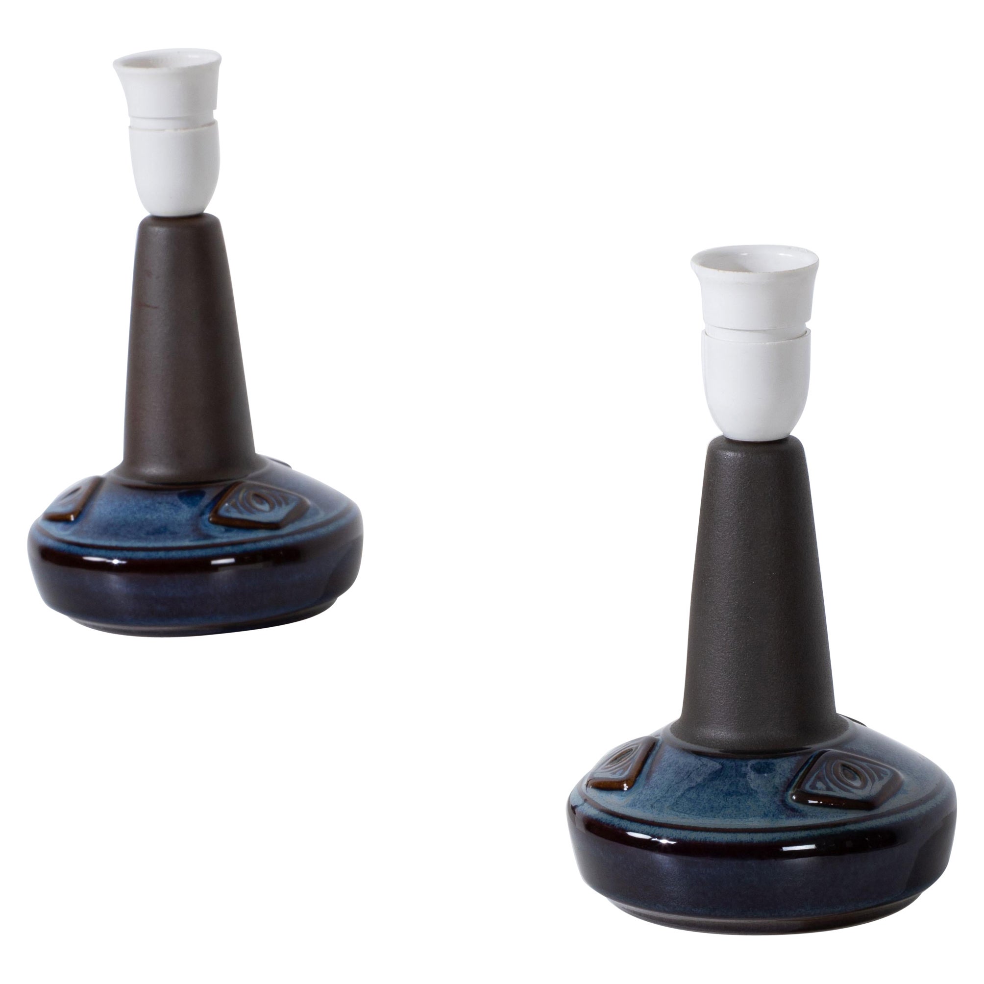 Paire de lampes de table vintage Søholm, conçues par Einar Johansen en vente