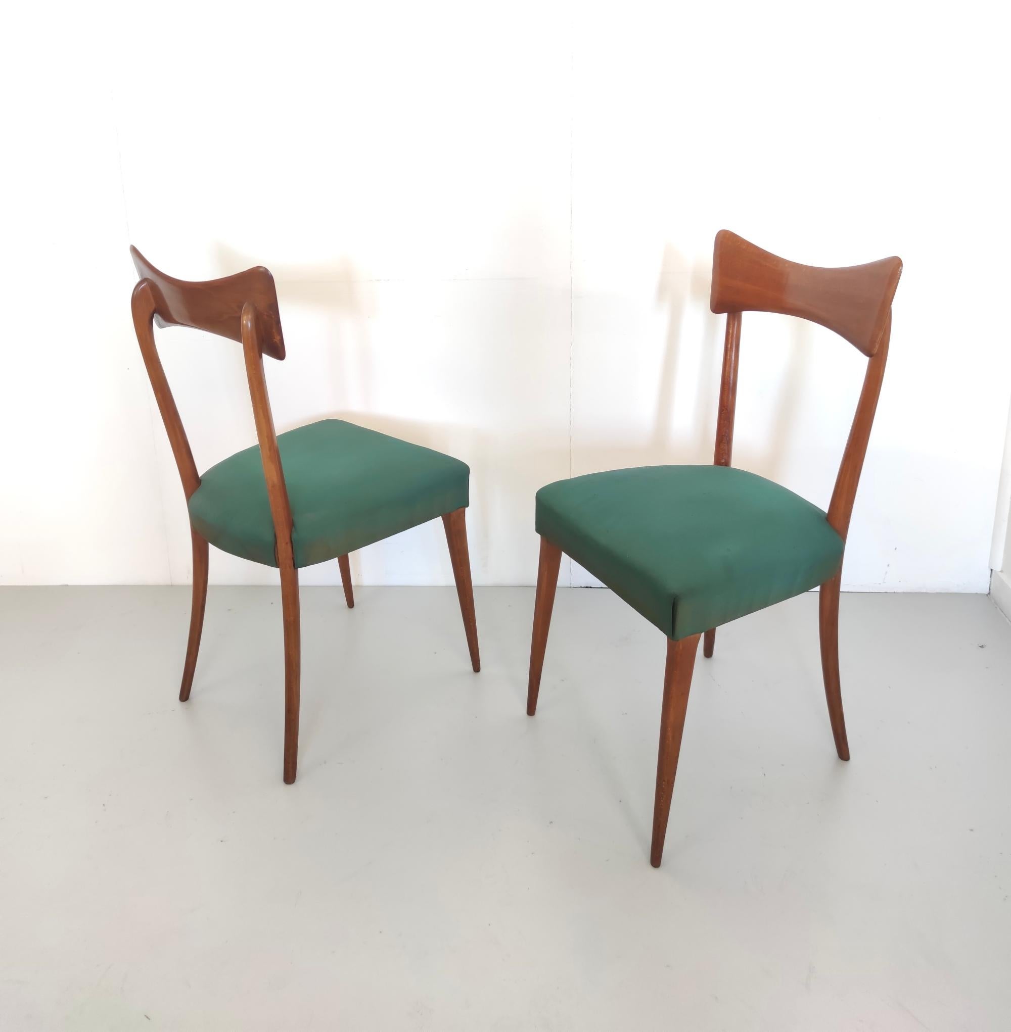 Mid-Century Modern Pair of Vintage Side Chairs attributed to Ico Parisi for Ariberto Colombo, Italy For Sale