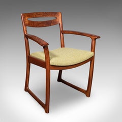 Paire de chaises d'appoint vintage, Écosse, teck, assise coudée, Beithcraft, milieu de siècle