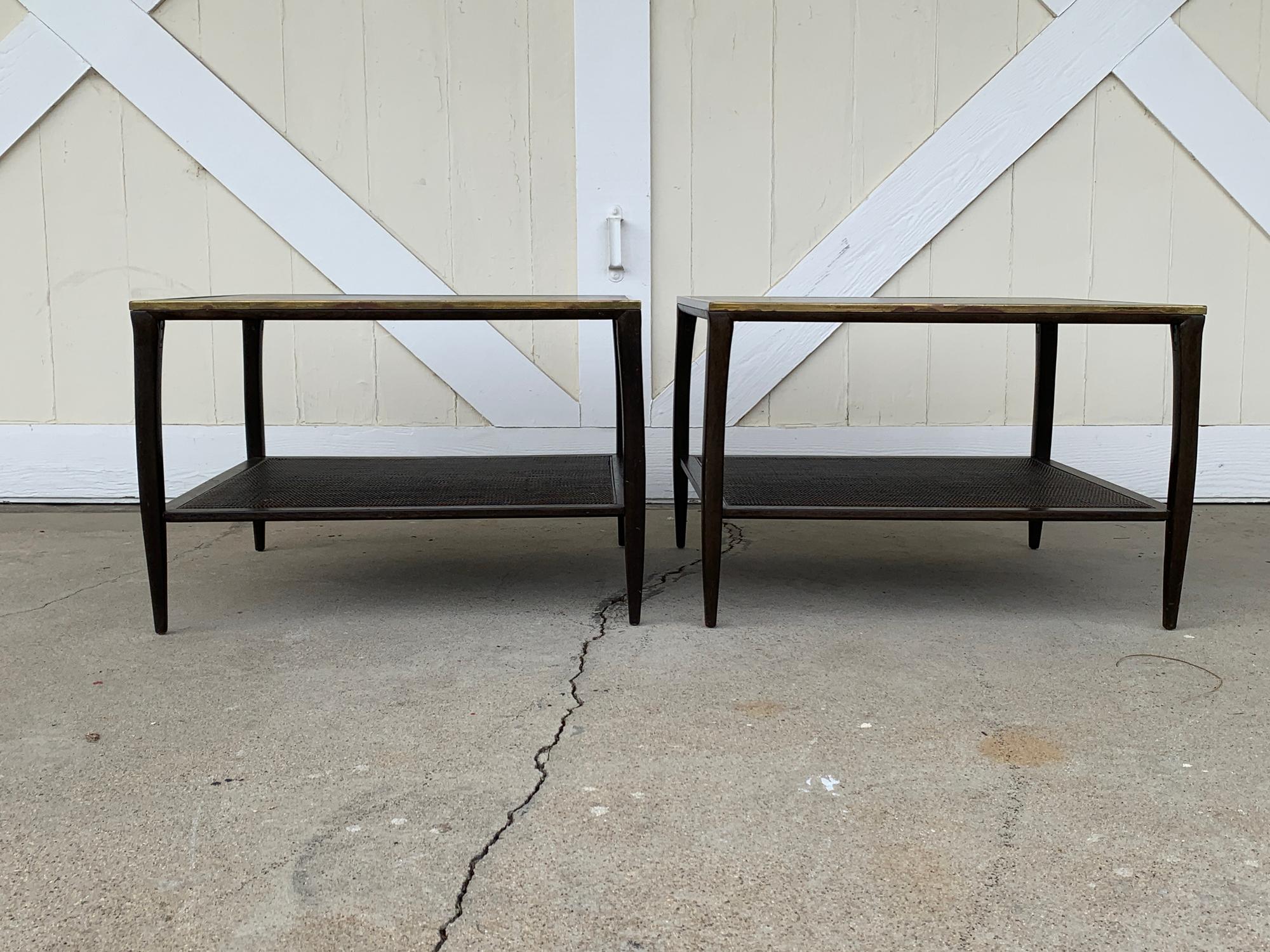 Brass Pair of Vintage Side Table after Paul McCobb