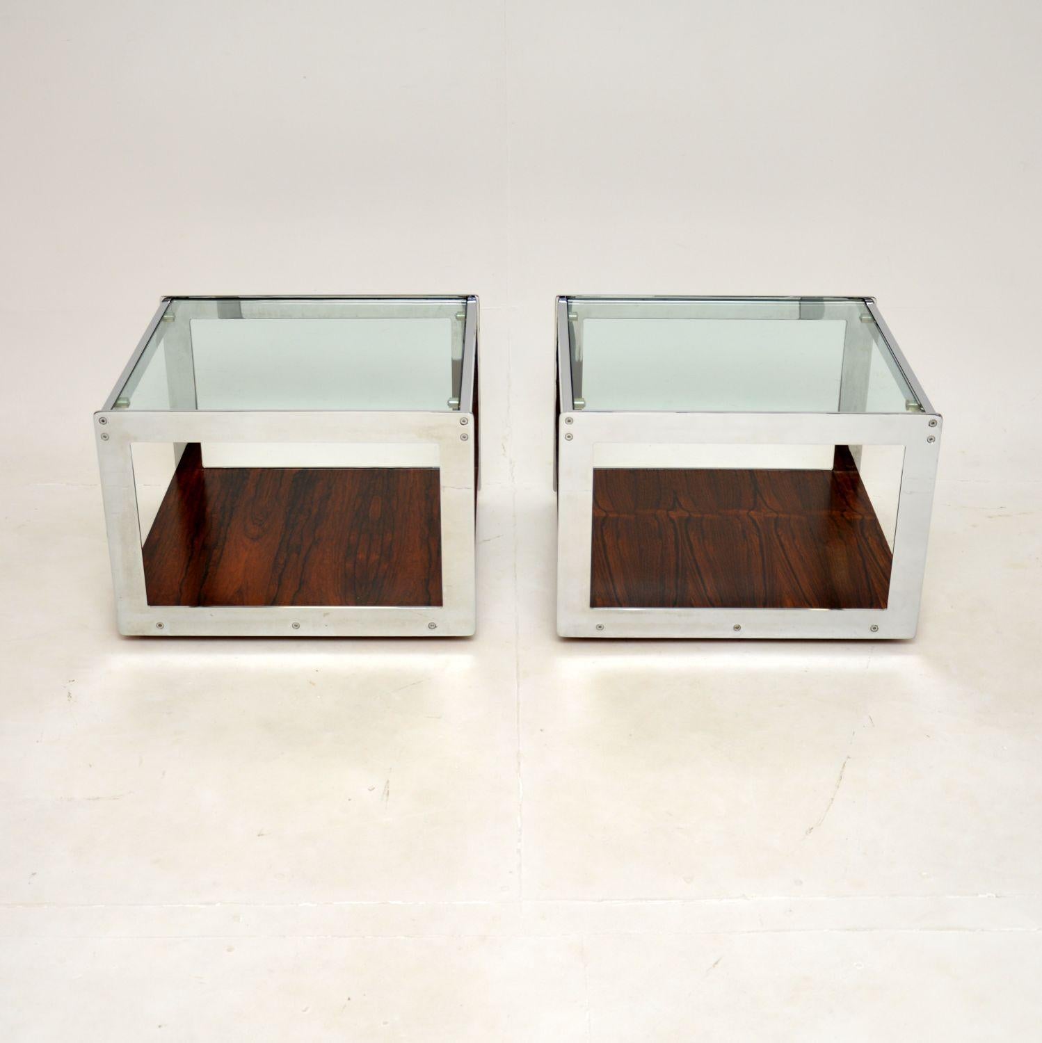 British Pair of Vintage Side Tables by Merrow Associates For Sale