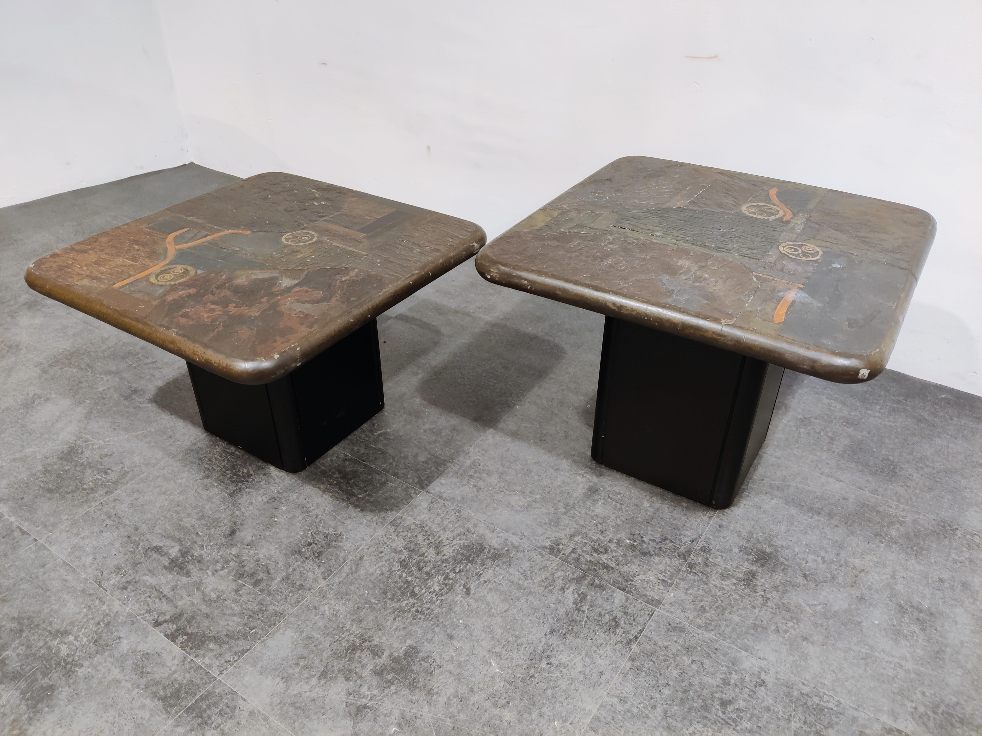 Pair of Vintage Side Tables by Paul Kingma for C. Kneip, 1988 In Good Condition In Leuven, Vlaams Gewest