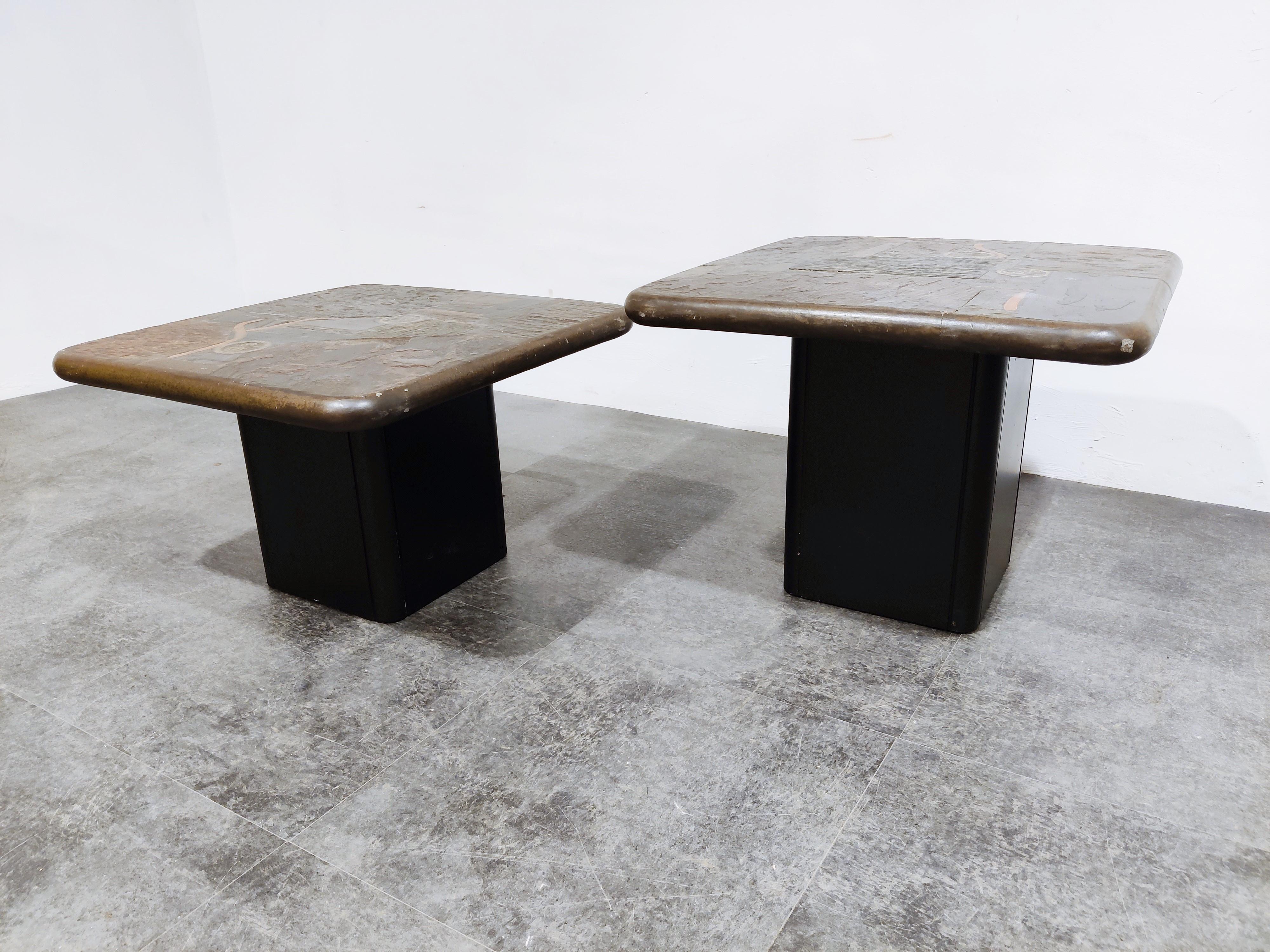 Late 20th Century Pair of Vintage Side Tables by Paul Kingma for C. Kneip, 1988