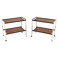 Pair of Used Side Tables / Drinks Trolleys