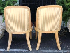 Pair of Vintage Signed Donghia Modern Designer Side Chairs by John Hutton