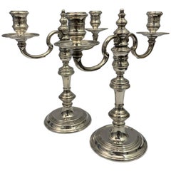 Pair of Vintage Silver Candelabra, 1968