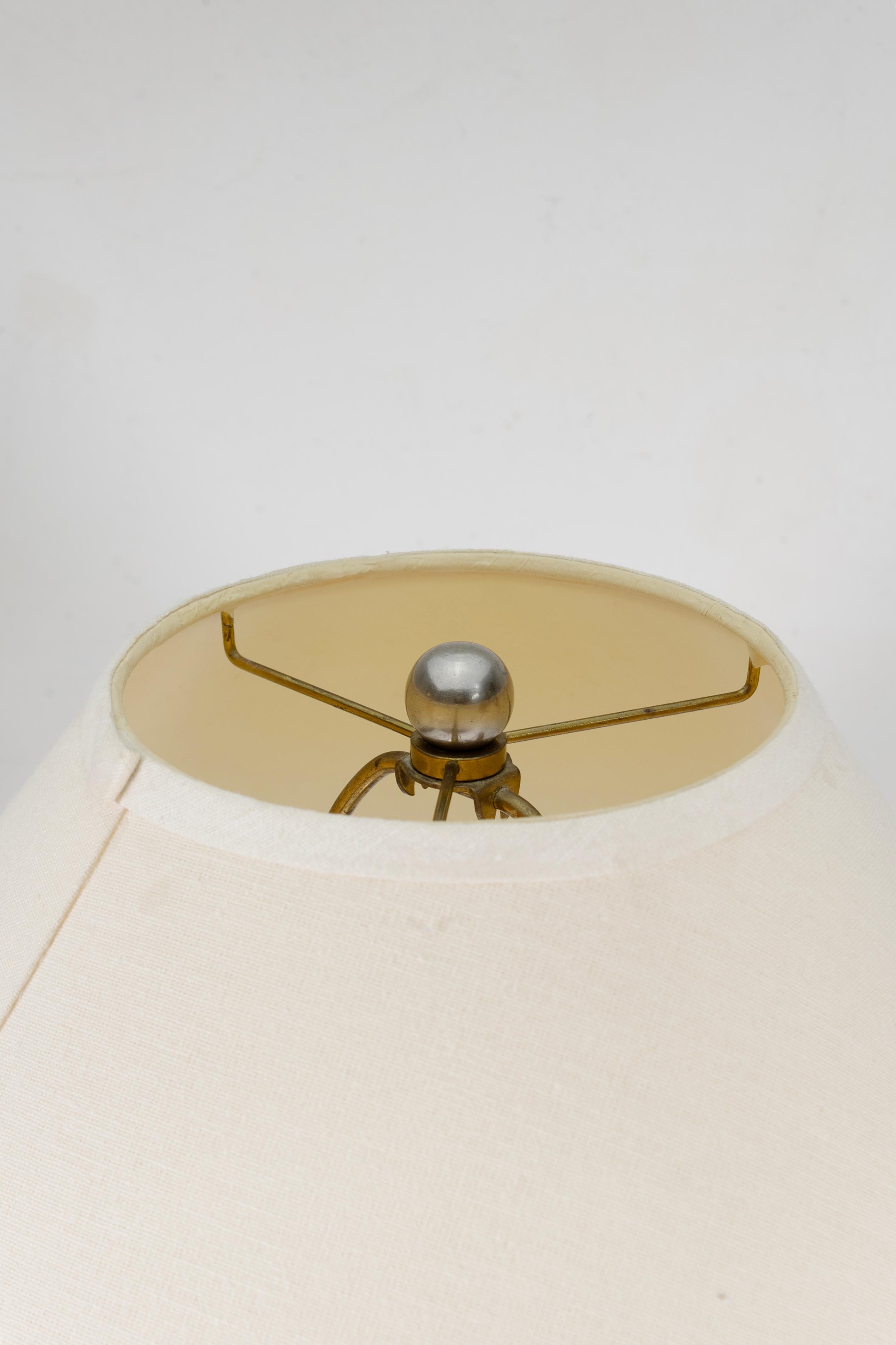 Paire de lampes de bureau vintage en verre mercuré argenté en vente 3
