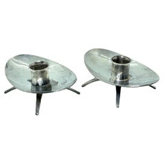 Pareja de candelabros de plata vintage, Suecia