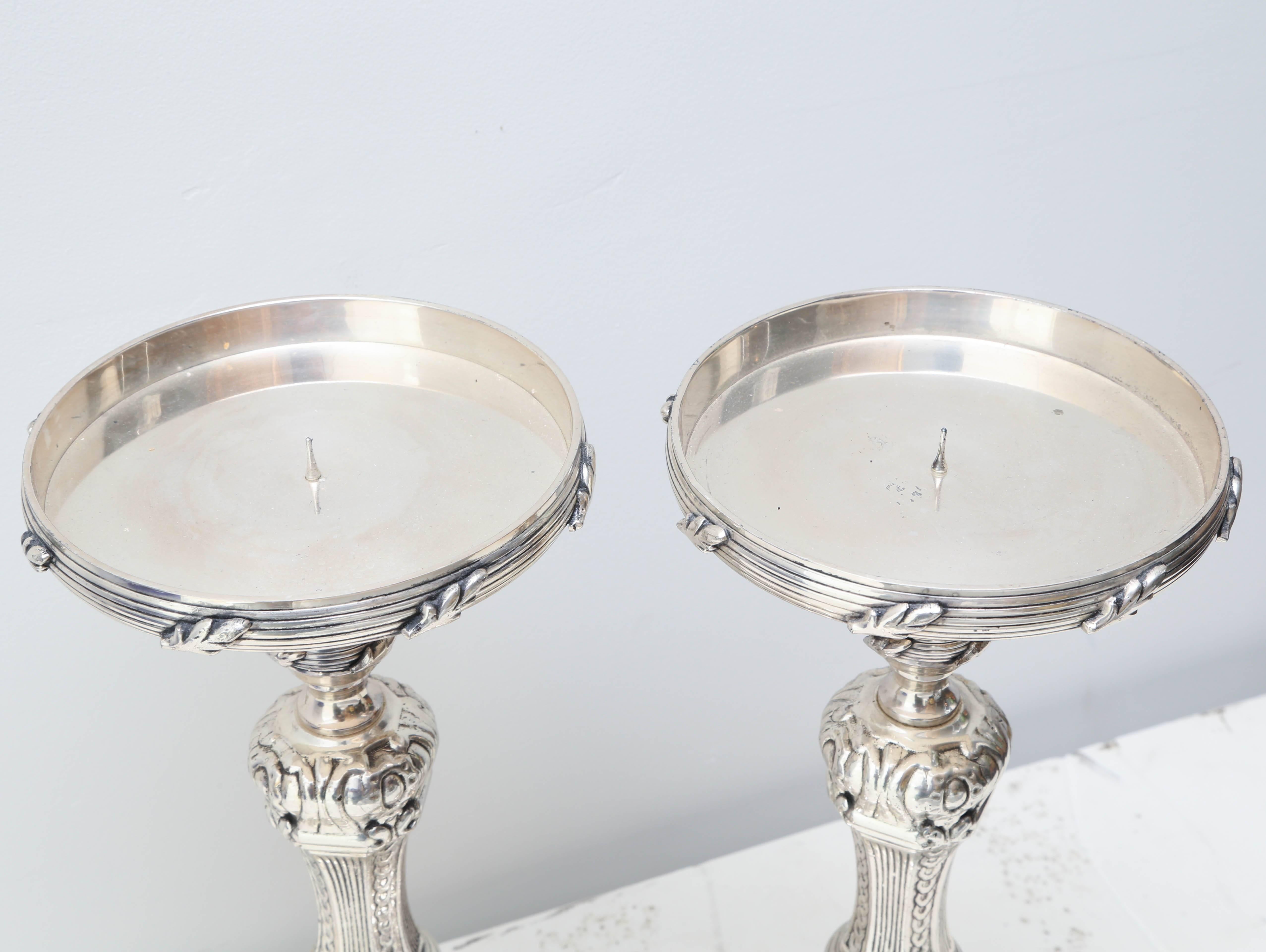 vintage silver plated candlestick holders