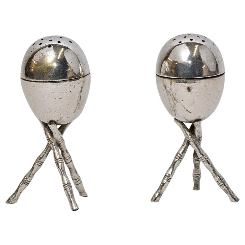 Pair of Vintage Silver Plated Salt and Pepper Shakers