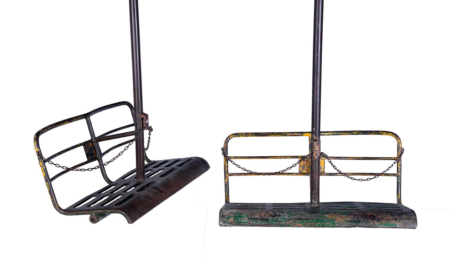 Pair of Vintage Ski Lift Chairs from French Pyrenees 5