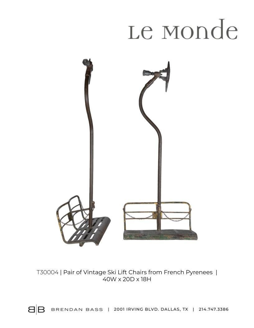 Pair of Vintage Ski Lift Chairs from French Pyrenees 6