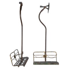 Pair of Vintage Ski Lift Chairs from French Pyrenees