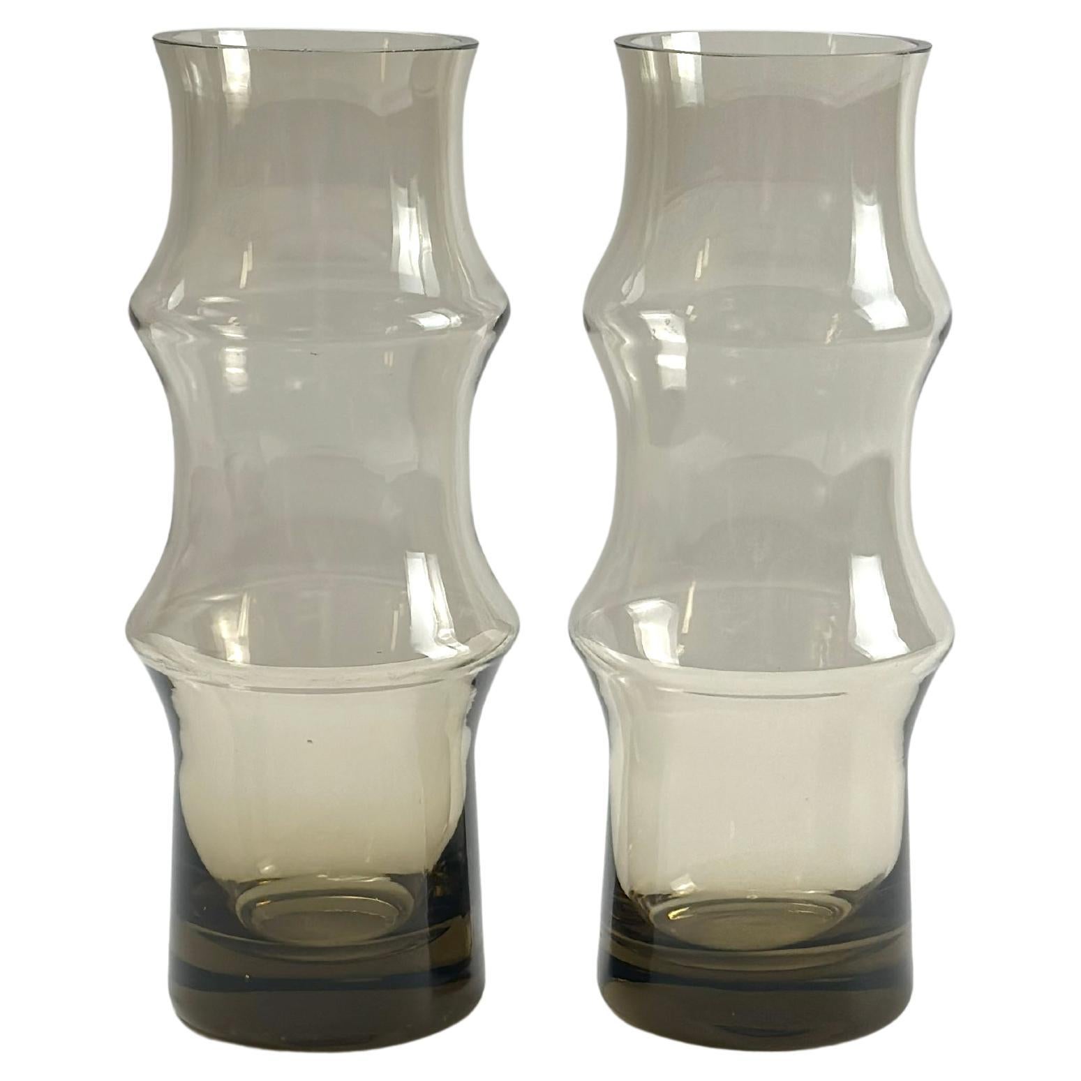 Paar Vasen aus Vintage-Rauchglas, Osteuropa, 1960er Jahre