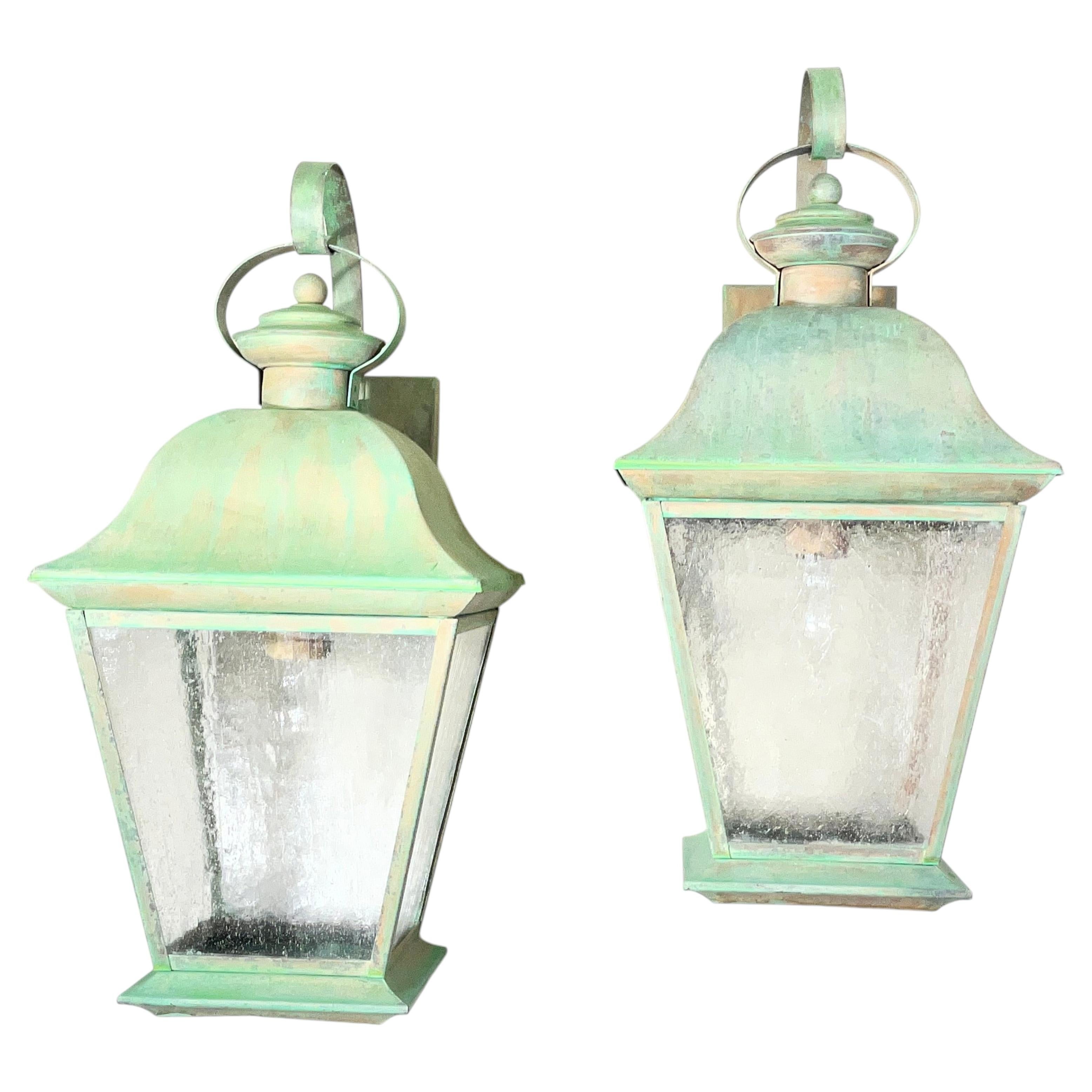 Pair of vintage Solid Brass Lanterns - Timeless Elegance for Your Home