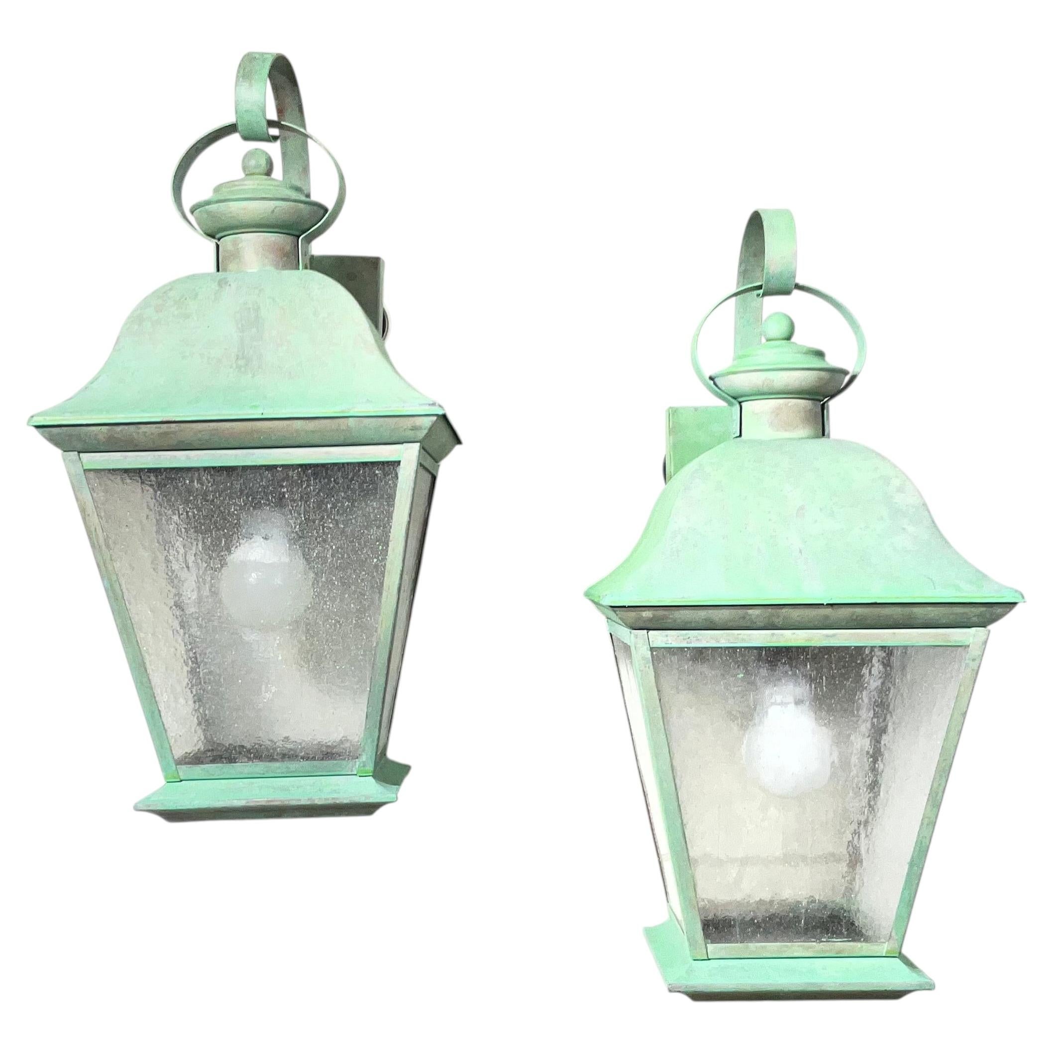 Pair of vintage Solid Brass Lanterns - Timeless Elegance for Your Home