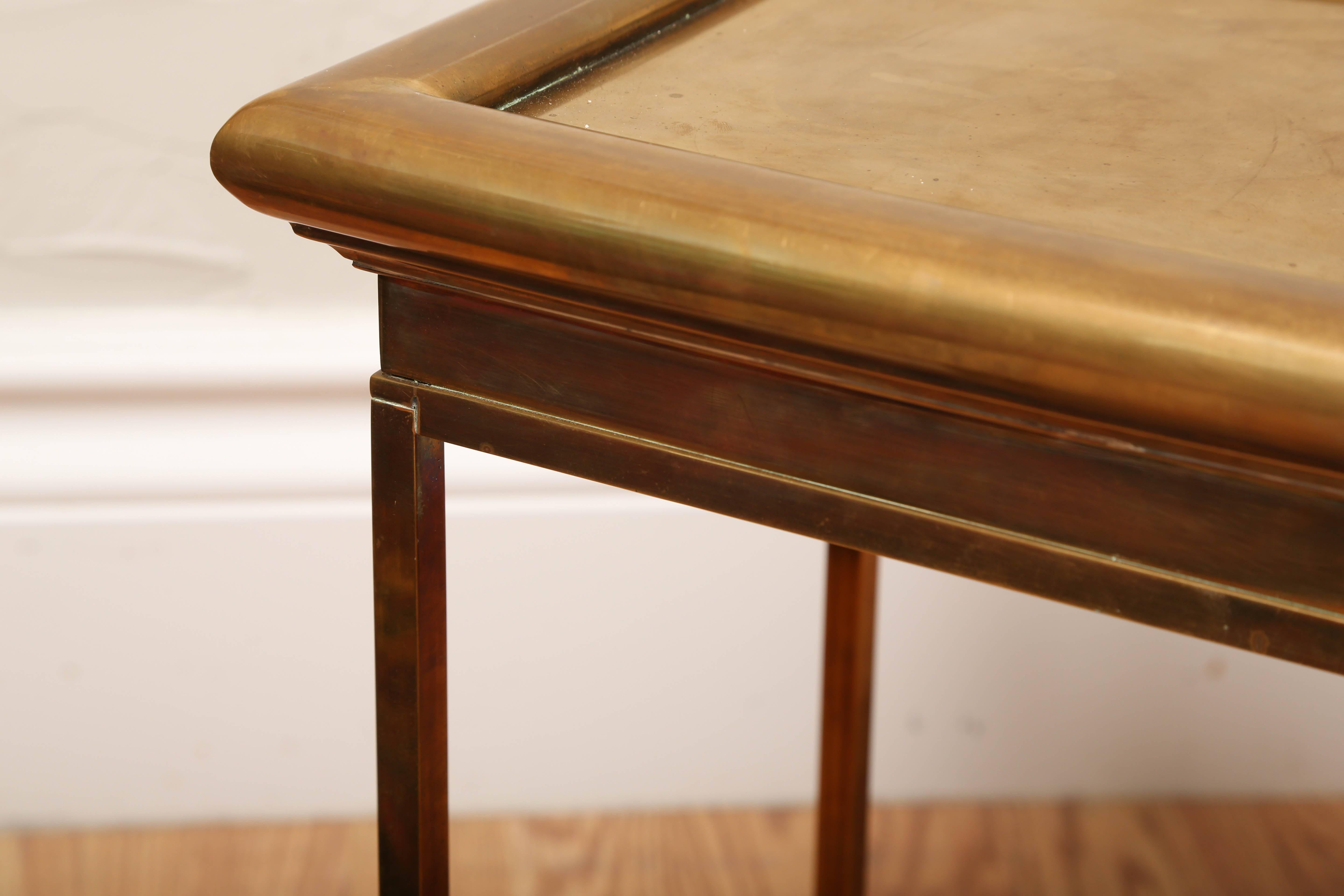 Pair of Vintage Solid Brass Side Tables by Chapman 1