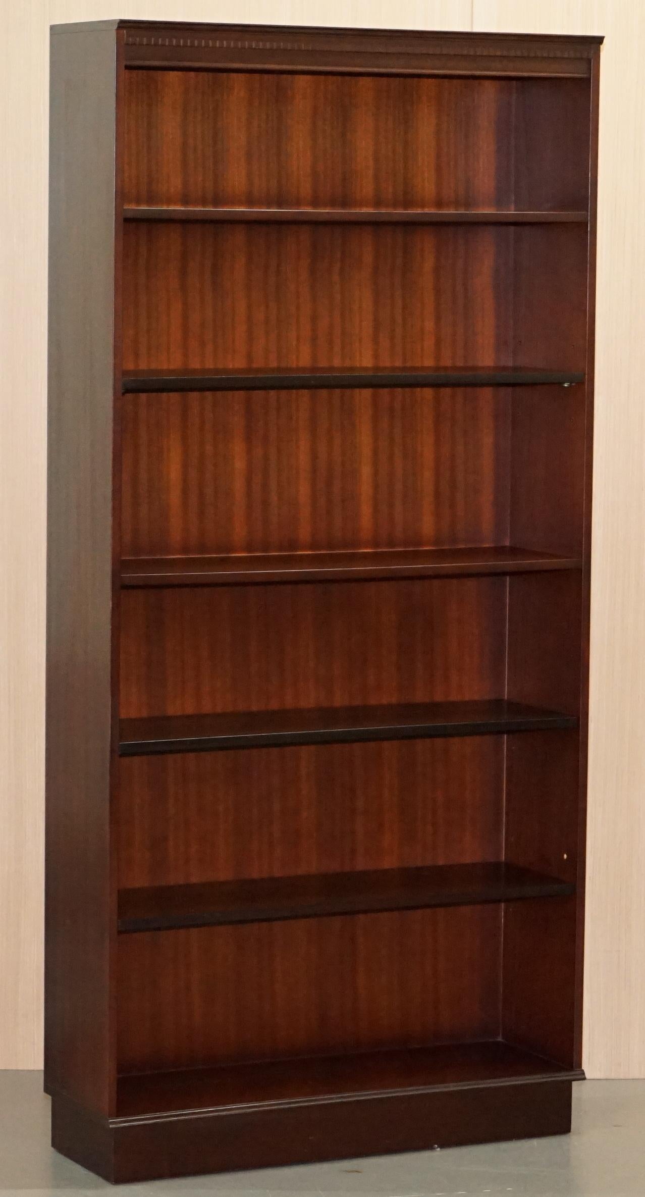 Pair of Vintage Solid Mahogany Beresford & Hicks Library Bookcases Adjustable 3