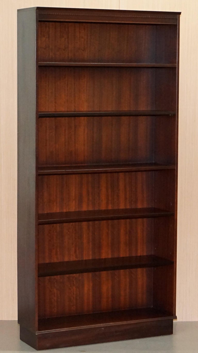 Pair of Vintage Solid Mahogany Beresford and Hicks Library Bookcases Adjustable at 1stDibs