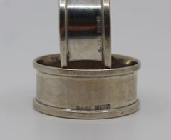 Pair of Vintage Solid Silver Napkin Rings Birmingham 1972