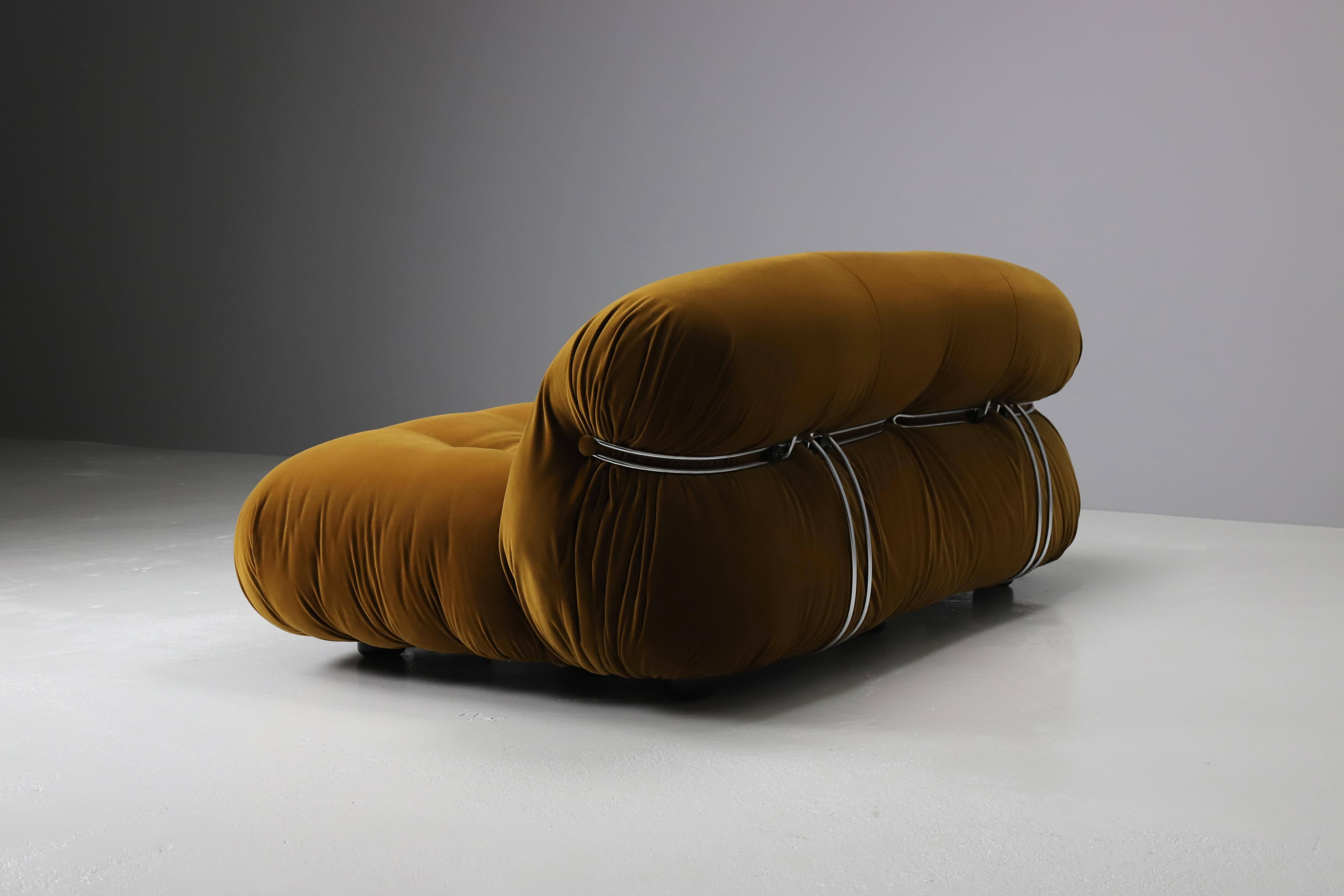 Mid-Century Modern Vintage 'Soriana' sofa by Afra & Tobia Scarpa, Italy 1970's