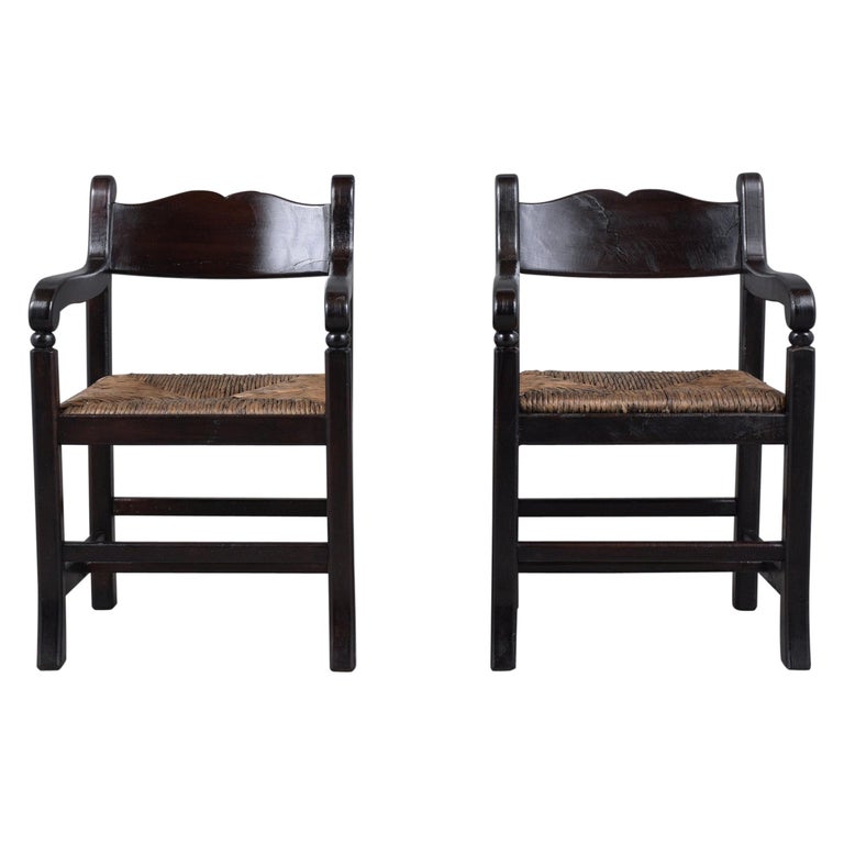 Pair of Vintage Spanish Chairs at 1stDibs