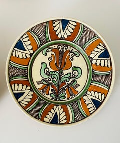 Pair of Vintage Spanish Handpainted Signed Plates