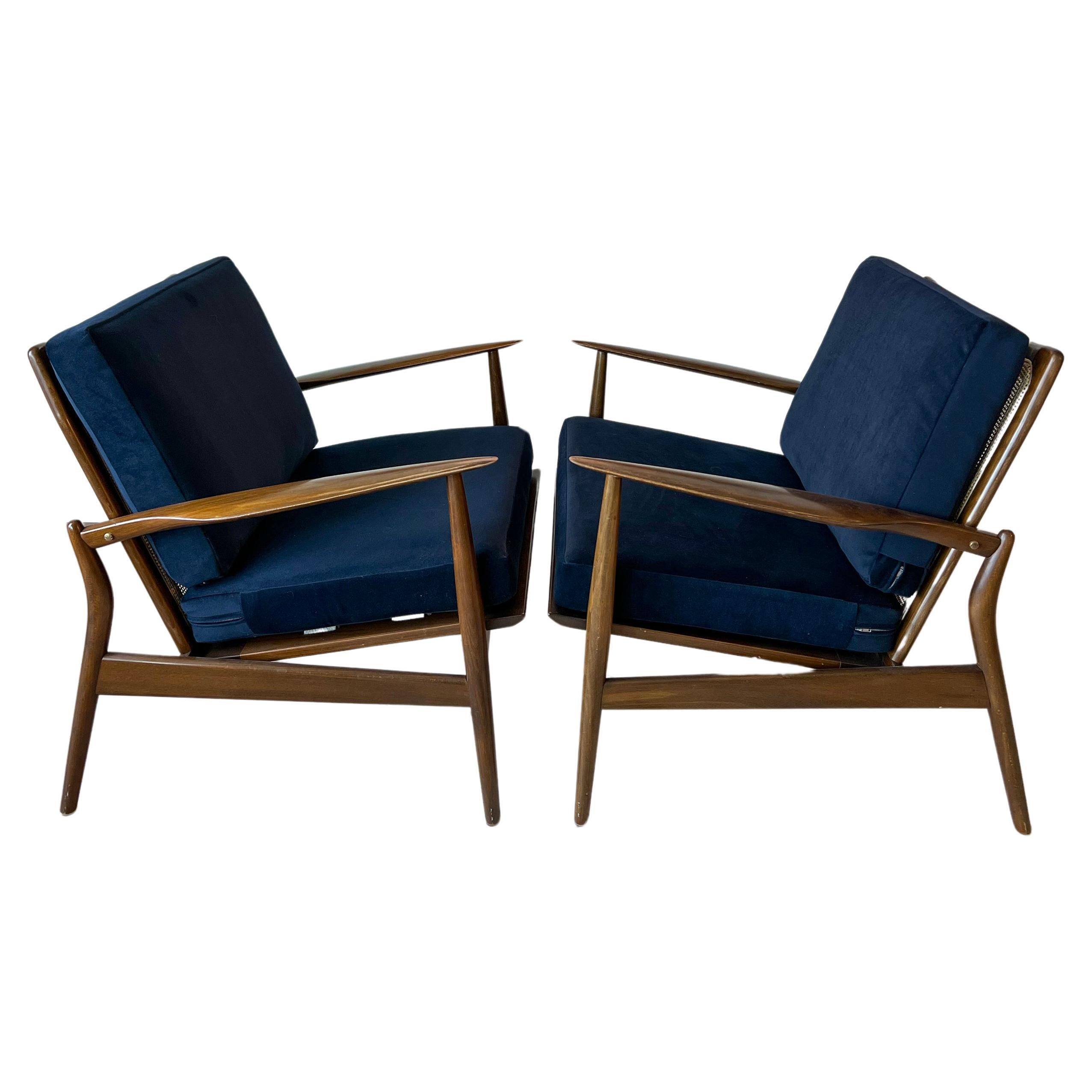Pair of Vintage Spear Chairs by Kofod Larsen for Selig Denmark For Sale