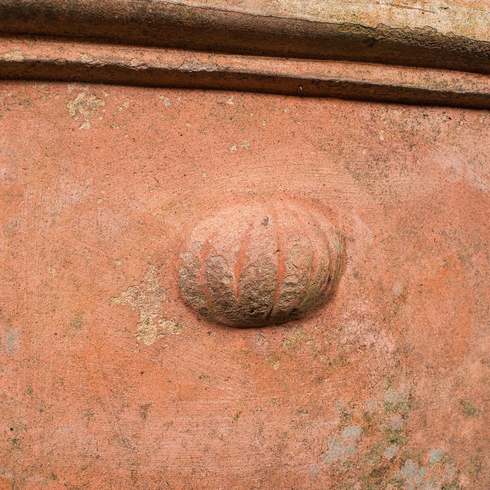 Pair of Vintage Square Planters, English, Terracotta, Patio Topiary Jardinieres For Sale 5