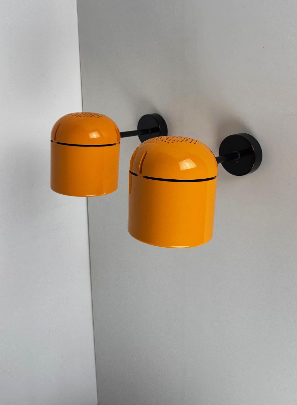 Mid-Century Modern Pair of Vintage Staff Leuchten Sconces by Arnold Berges – Germany, 1970s