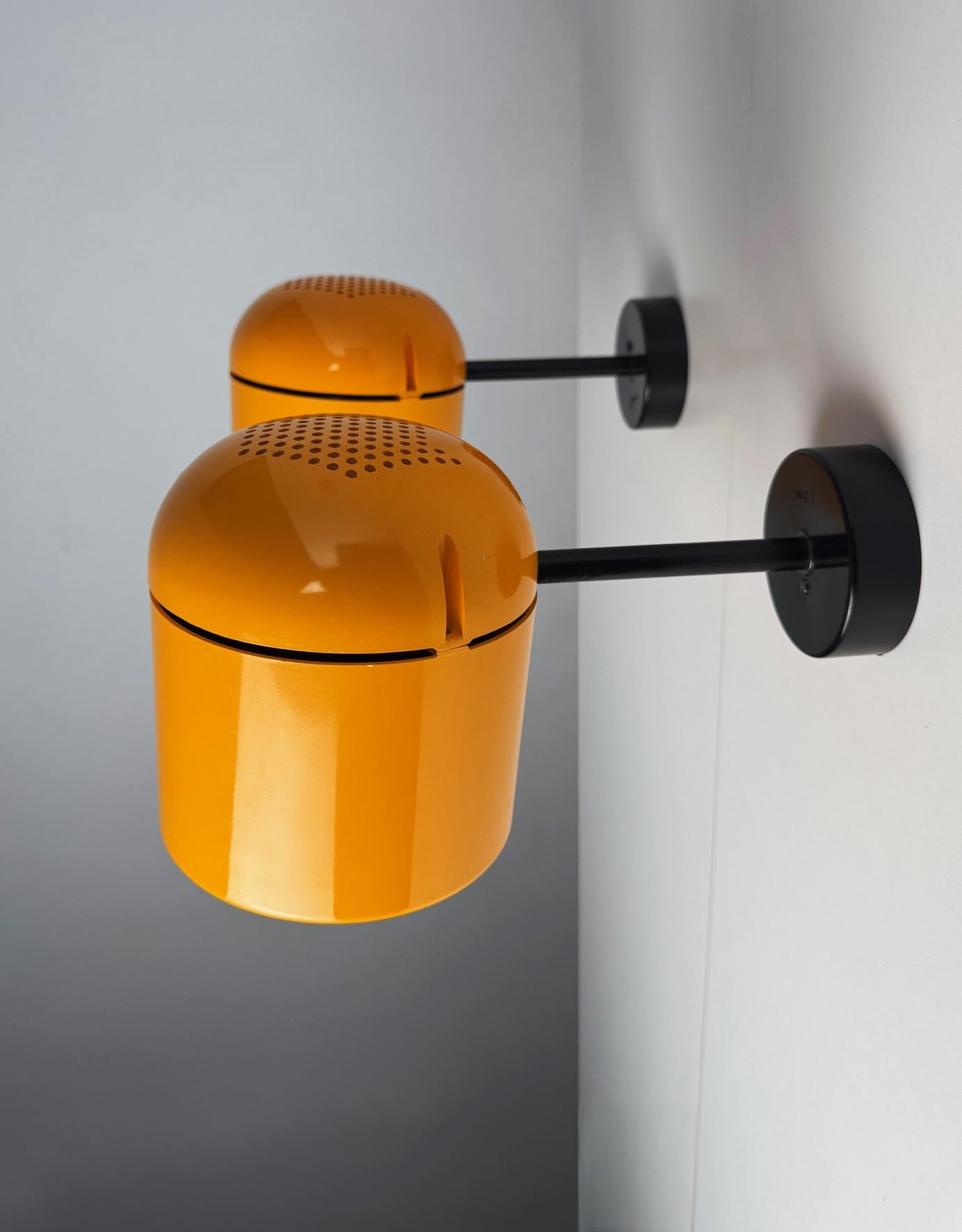 Late 20th Century Pair of Vintage Staff Leuchten Sconces by Arnold Berges – Germany, 1970s