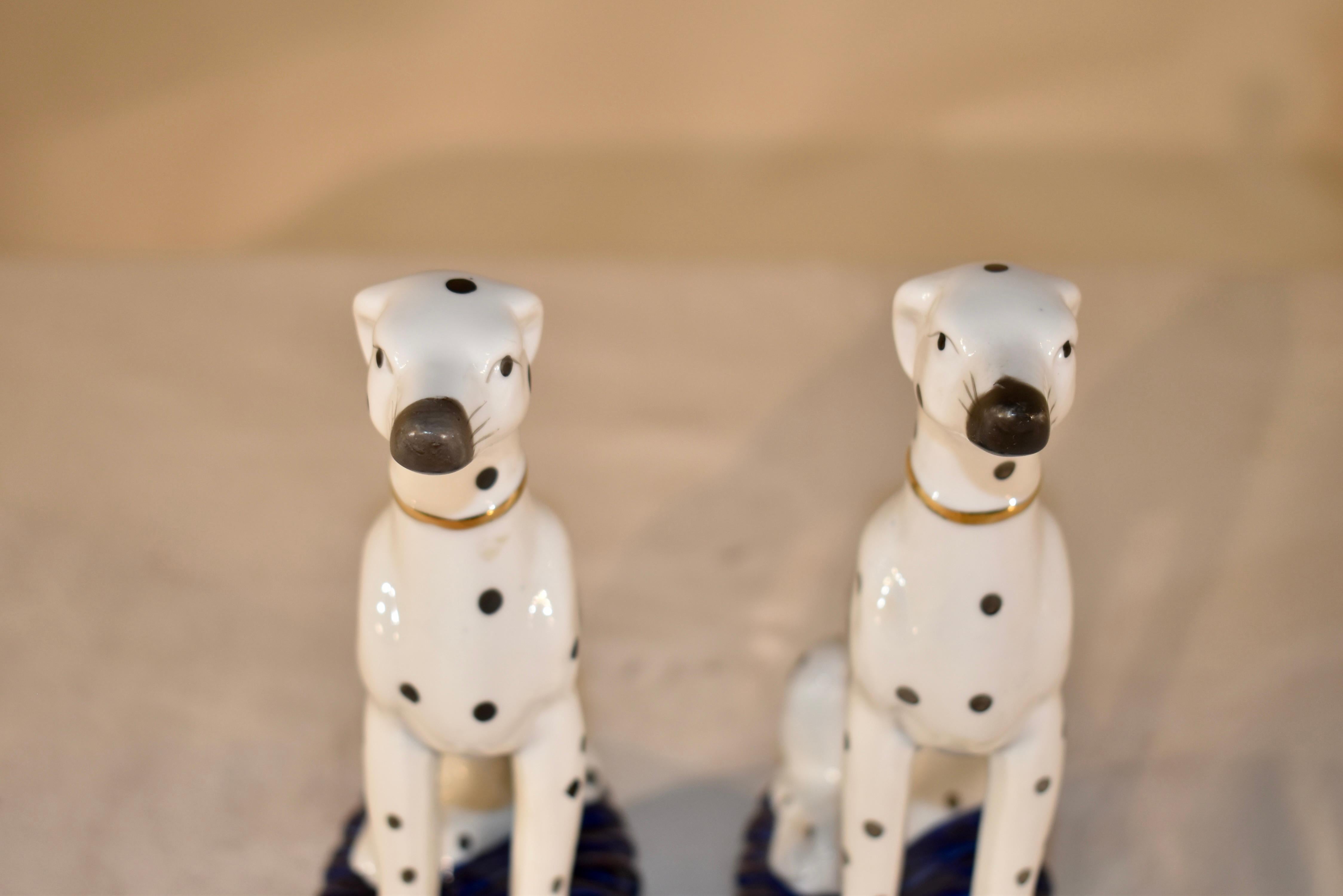 Coppia di Dalmata Staffordshire d'epoca, circa anni '60 in vendita 1