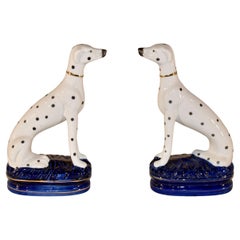 Pair of Vintage Staffordshire Dalmatians , Circa 1960's