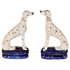 Pair of Vintage Staffordshire Dalmatians , Circa 1960's