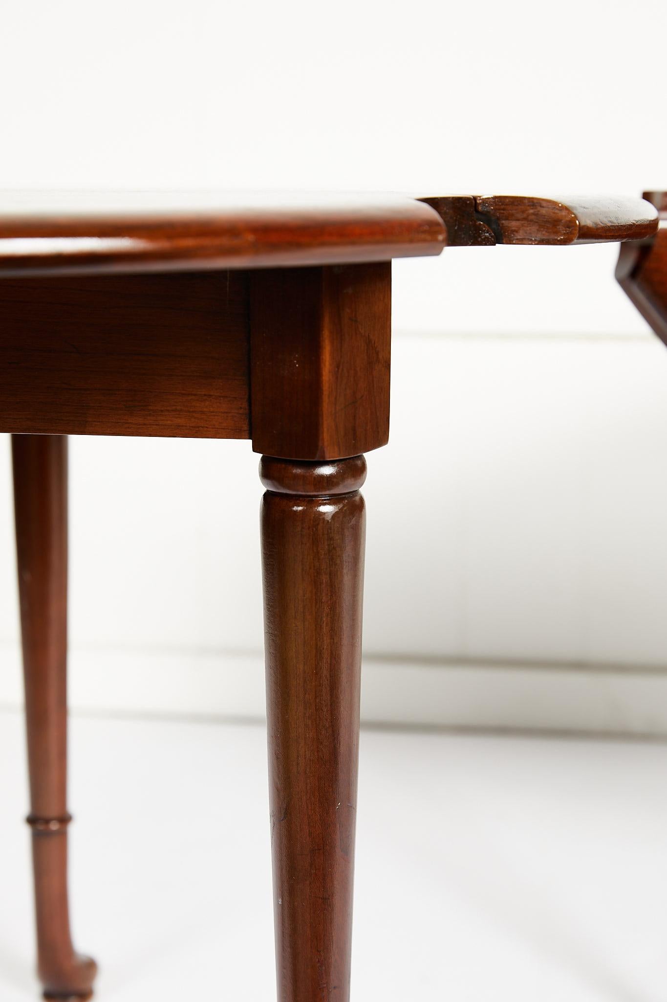 Pair of Vintage Statton Drop Leaf Tea Tables of Solid Cherry 2