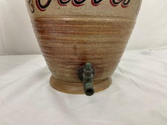 Pair of Vintage Stoneware Whiskey Barrel Table Lamps "Peppermint & Cloves"